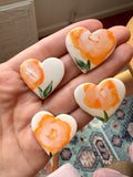 Marigold Heart Stud #2