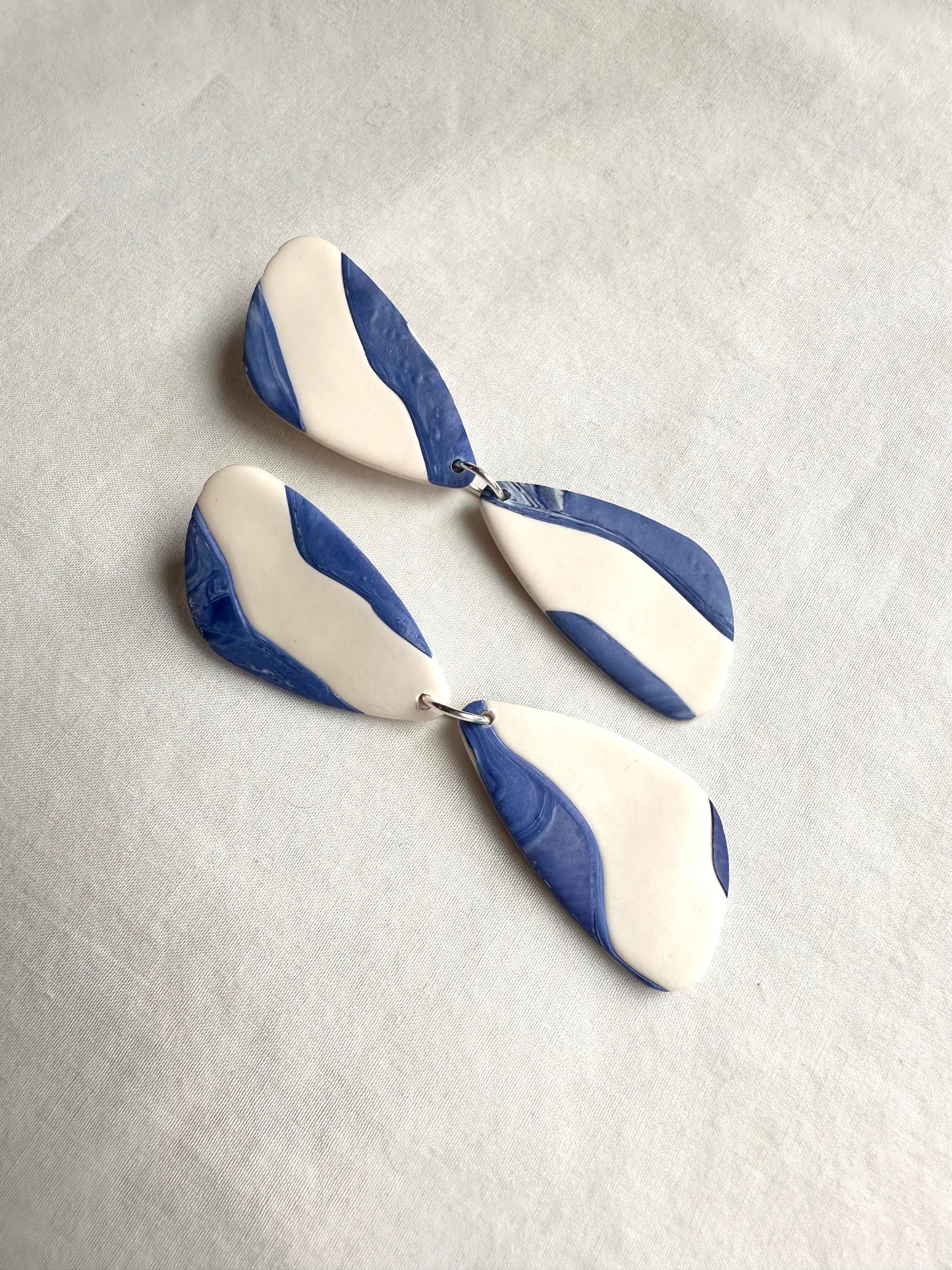 Twin Dangles in Cornflower Blue