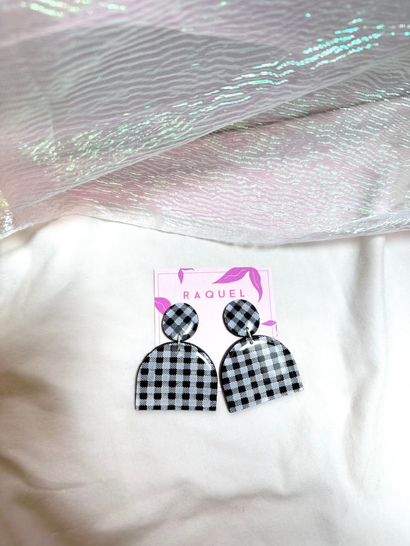 Large Checkered Barbie Dangle