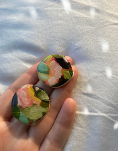 Hand Painted Floral Stud no. 2