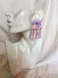 Arched Dangle in Lilac & Clementine
