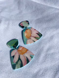 Hand Painted Floral Dangles