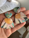 Hand Painted Floral Earring