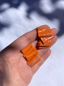 Mini Sculpture Stud in Pumpkin