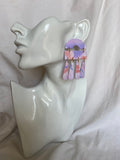 Arched Dangle in Lilac & Clementine