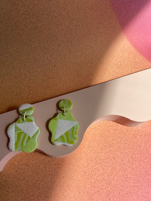 Wavy Lime Dangles no.2